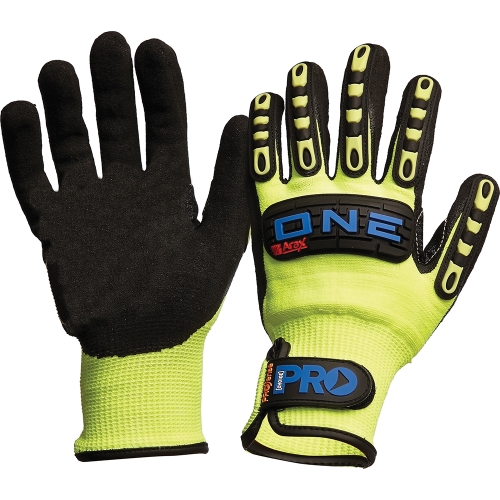 PRO GLOVE ONE NITRILE FOAM CUT RESISTANT LINER RUBBER BACK SIZE 10